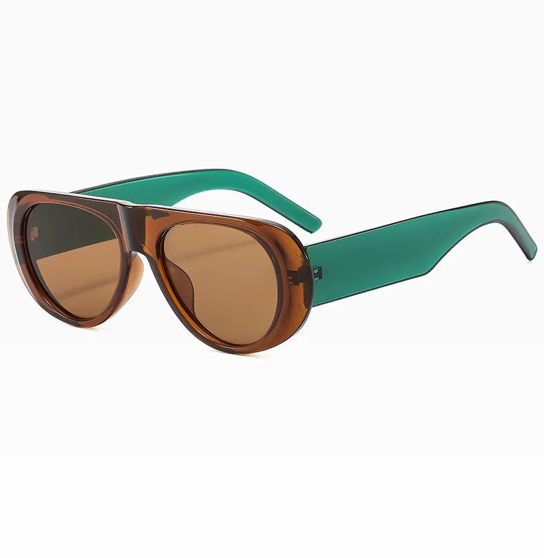 Retro Large Sunglasses for Women Fashionable Wide Legs New Large Frame Sunglasses Gradient Color Personalized Glasses Goggles