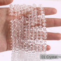 2mm 4mm 6mm 8mm Rondelle Austria Crystal Beads Faceted Glass Beads Loose Spacer Beads for DIY Bracelet Garment Making