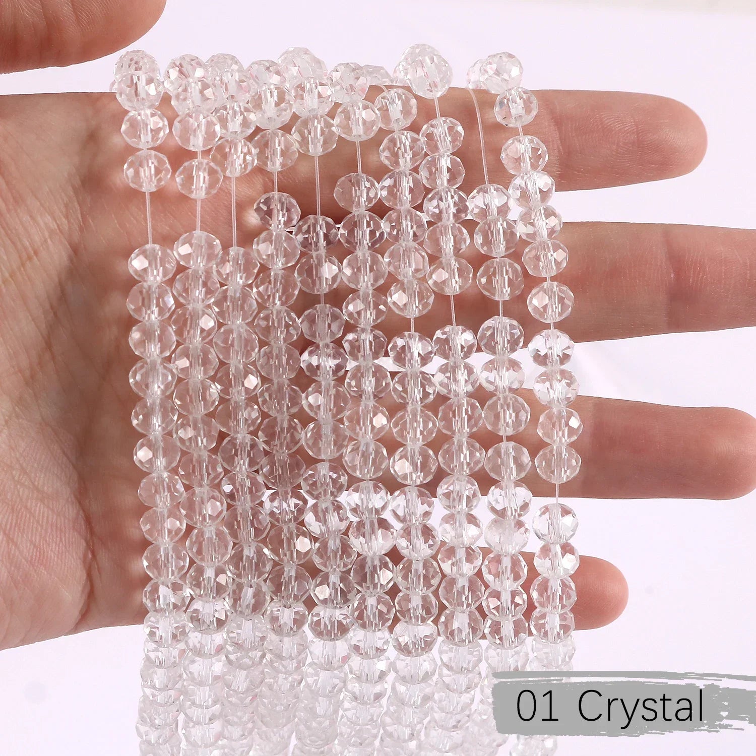 2mm 4mm 6mm 8mm Rondelle Austria Crystal Beads Faceted Glass Beads Loose Spacer Beads for DIY Bracelet Garment Making