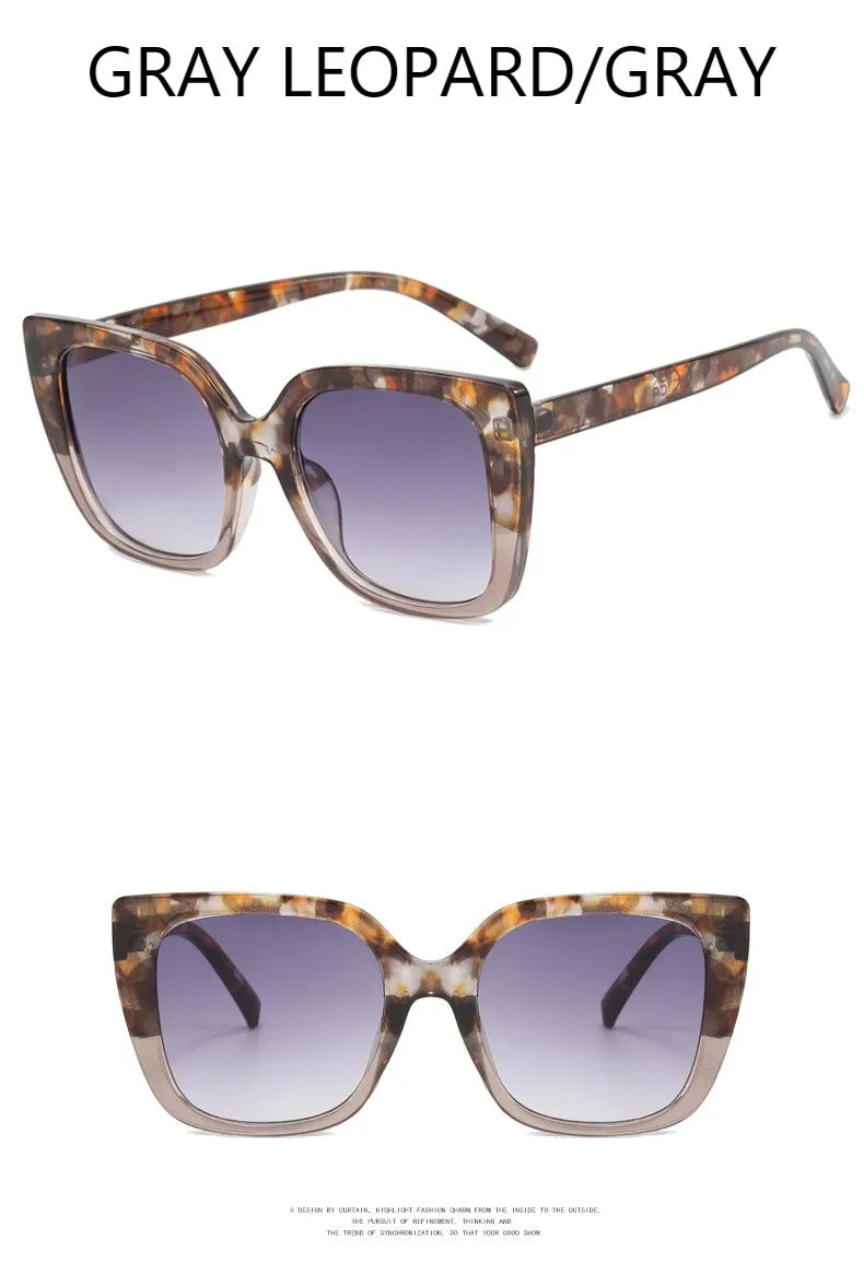 New Fashion Square Sunglasses Designer Luxury Women 2023 Cat Eye Sun Glasses Female Classic Retro Trendy Gradient Eyewear Shades