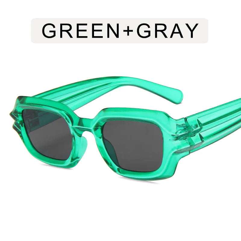 Punk Square Sunglasses 2022 New Ripple Funny Sunglasses Bump Cyberpunk Sunglasses Trendy Hip Hop Glasses UV400