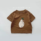 2026 Summer New Children Short Sleeve T Shirts Boys Casual Loose Tops Cotton Baby Girls Cute Cartoon Print Tee Kids Clothes