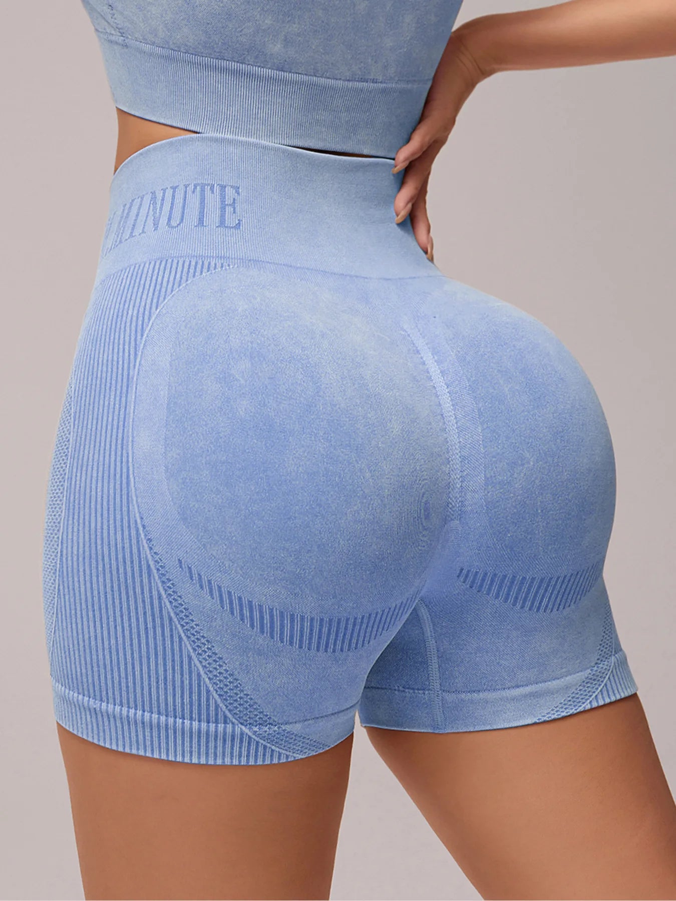 High Waist Yoga Pants Sand Washed Fitness Running Shorts Women's Tight Fitting Exercise Clothing Summer Autumn Spring