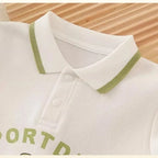 Infant Baby Summer Polo Collar Jumpsuit Sporty Dinosaur Breathable Mesh Romper Newborn One Pieces Cotton Baby Clothes