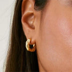 New Hot Sell Trendy Plated Gold Color Circle Earrings for Women Ear Hoop Earring Classic Jewelry