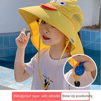 Children's Sunscreen Hat Baby Sun Hat Beach Hat UV Protection Summer Thin Breathable Large Brim Fisherman Hat