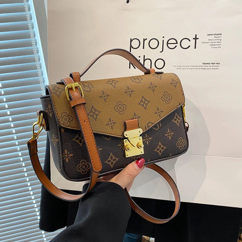 2024 New Luxury Fashion Printed Women's One Shoulder Handheld Bag Hot Sale Small Square Bag Versatile High Quality Crossbody Bag