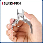 SWISS TECH 9 IN 1 Mini Multifunctional Pliers Pocket EDC Multitool Keychain Screwdriver Outdoor Hiking Gear Small Bottle Opener