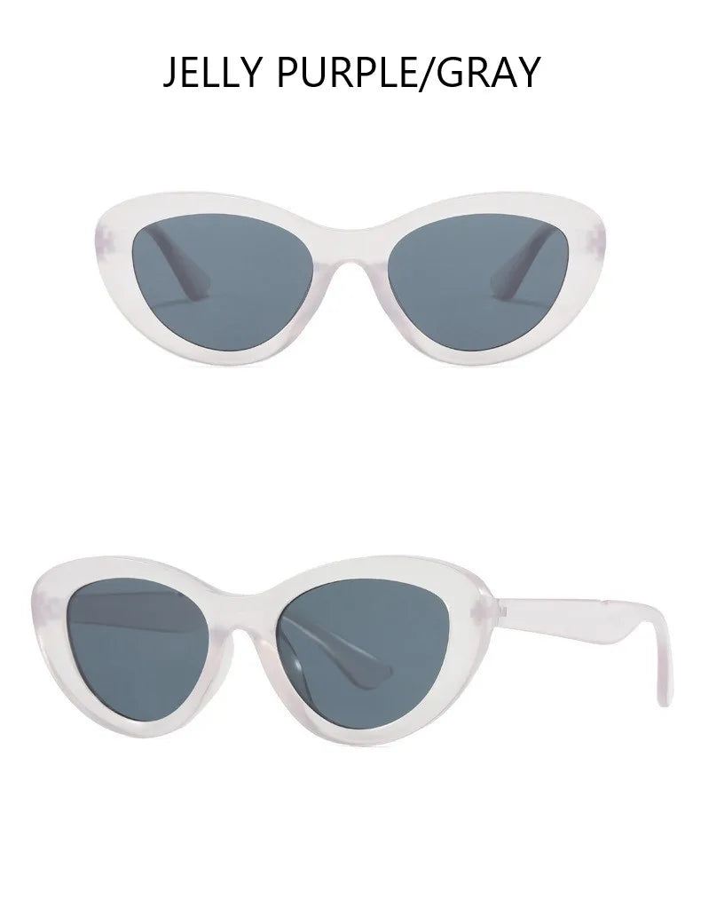 Retro Concave Cat Eye Sunglasses Women Fashion Brand Designer New Sun Glasses Cateye Eyeglasses Shadow for Female