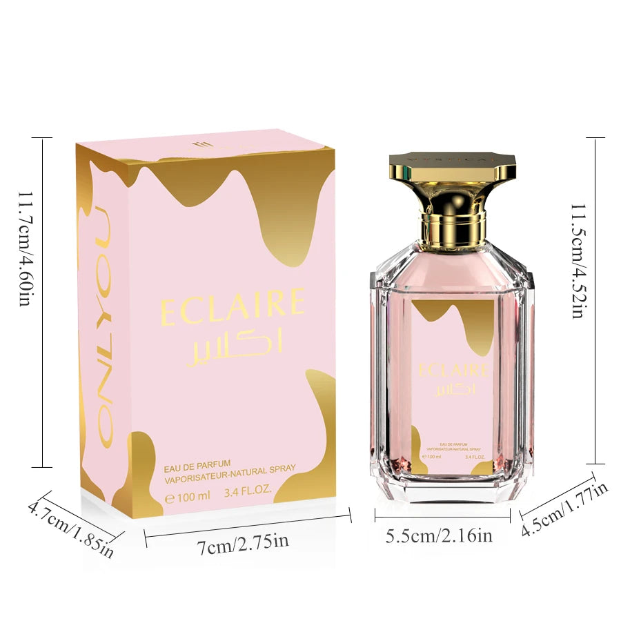 Eclaire Perfume - Vanilla, Caramel, Sweet, Floral - Eau de Parfum Long-Lasting Fragrance for Women, 3.40 Ounce / 100 ML