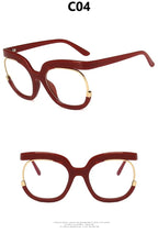 2023 Ins Rainbow Frame Fashion Retro Round Anti Blue Light Women Glasses Vintage Oversized Colourful Frame Clear Eyeglasses