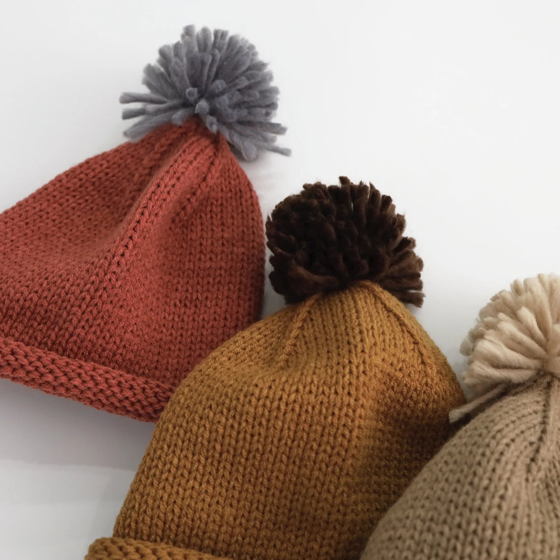 Kids Winter Hats For Newborn Boys Crochet Bonnet Casual Toddler Girl Cute Cap Children Solid Baby Boy Knitted Warm Beanies