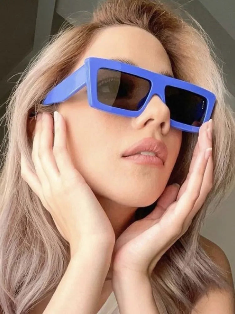 Square Vintage Sunglasses Women Men Brand Designer Retro Sun Glasses Female Fashion Cat Eye Shadow for Female Oculos De Sol