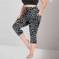Leopard Print Yoga Pants High Waist Tummy Control Butt Lift Plus Size Fitness Running Leggings
