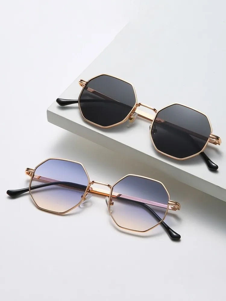 Square Sunglasses Women Brand Designer Vintage Small Frame Gradient Glasses Round Polygon Eyewear Candy Colors Oculos De Sol