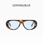 Retro Large Sunglasses for Women Fashionable Wide Legs New Large Frame Sunglasses Gradient Color Personalized Glasses Goggles