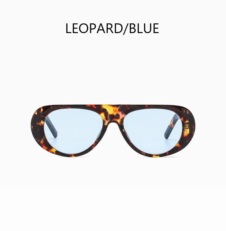 Retro Large Sunglasses for Women Fashionable Wide Legs New Large Frame Sunglasses Gradient Color Personalized Glasses Goggles