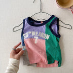 2026 Summer New Children Sleeveless T Shirts Cotton Toddler Girls Casual Vest Baby Thin Letter Print T Shirts Kids Clothes