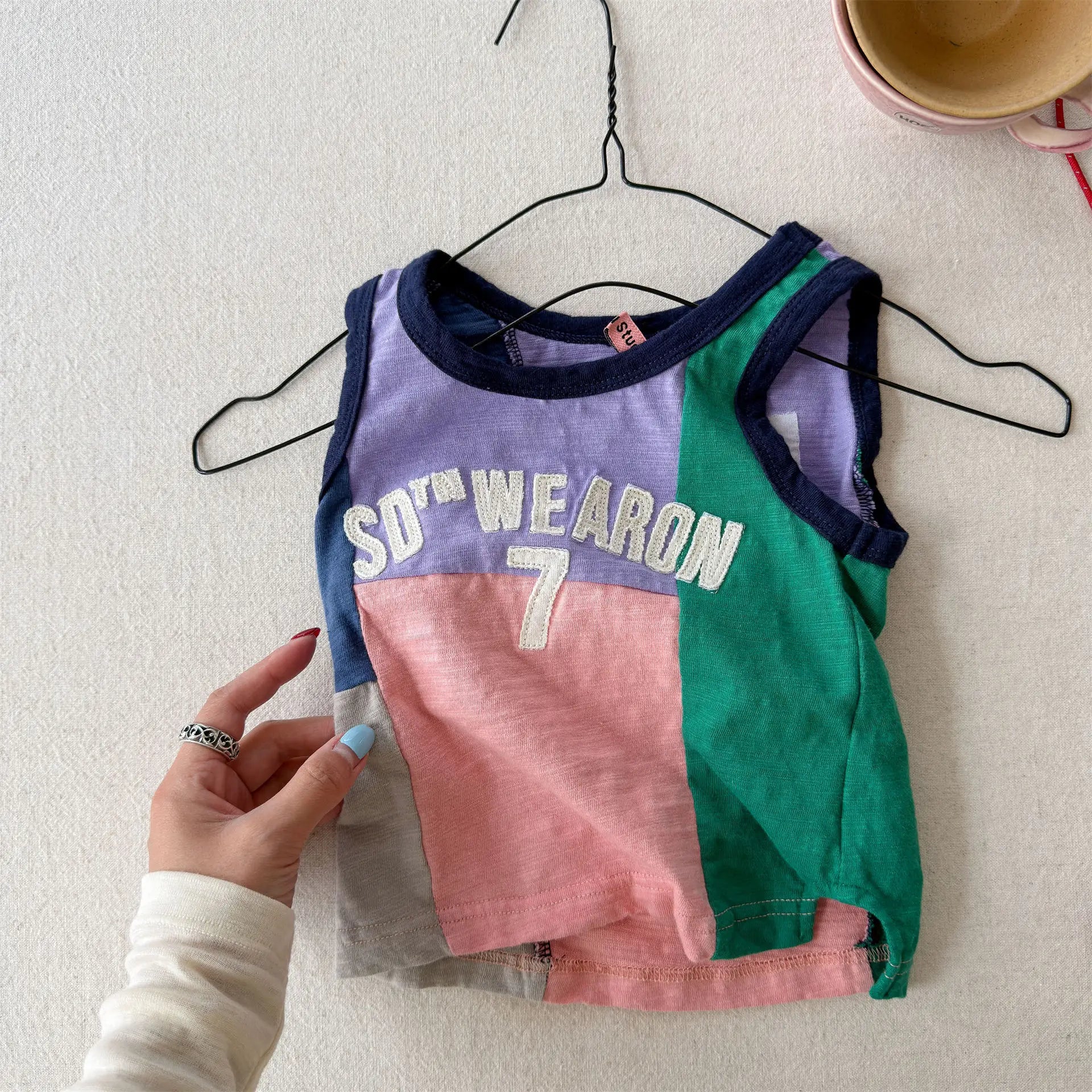 2026 Summer New Children Sleeveless T Shirts Cotton Toddler Girls Casual Vest Baby Thin Letter Print T Shirts Kids Clothes