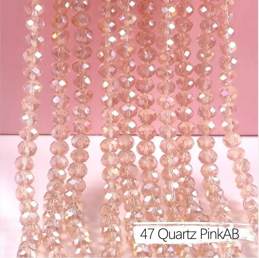 2mm 4mm 6mm 8mm Rondelle Austria Crystal Beads Faceted Glass Beads Loose Spacer Beads for DIY Bracelet Garment Making