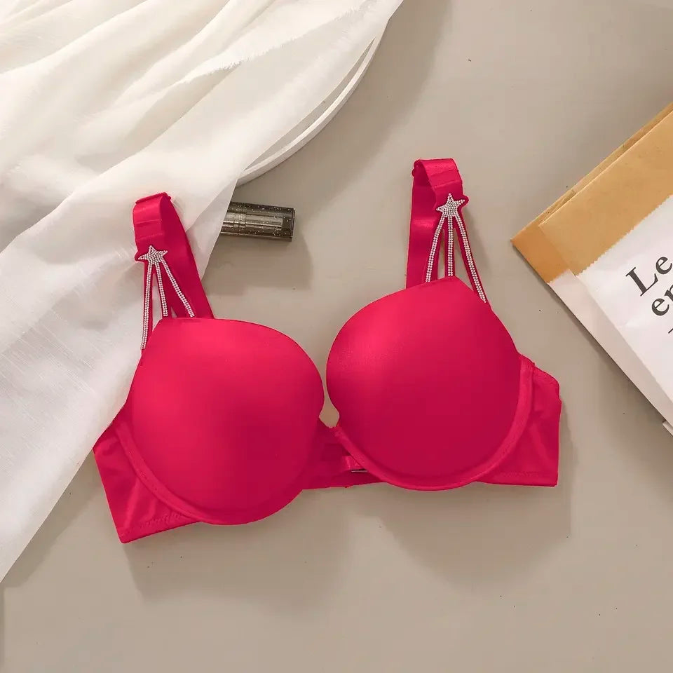 New Arrival Women Push Up Bra Lace Underwear Sexy Lingerie Demi Padded Shelf Bra Sleepwear Pajamas Plus Size