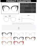 Quality Cat Eye Half Frame Oversized Frame Glasses Anti-blue Light 2023 New Glasses Frame Ins Retro Trend Fashion Glasses 2023
