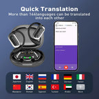 UYUXIO Real Time AI Language Translation Earbuds OWS Translator Headphone with 144 Languages Earphone Ear Buds for Business