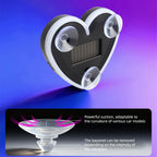 1pc Solar Powered Car Neon Light Striped Heart Lamp Led Ambient Light Wireless Suction Cup USB Rechargeable Led Atmosphere Lamp