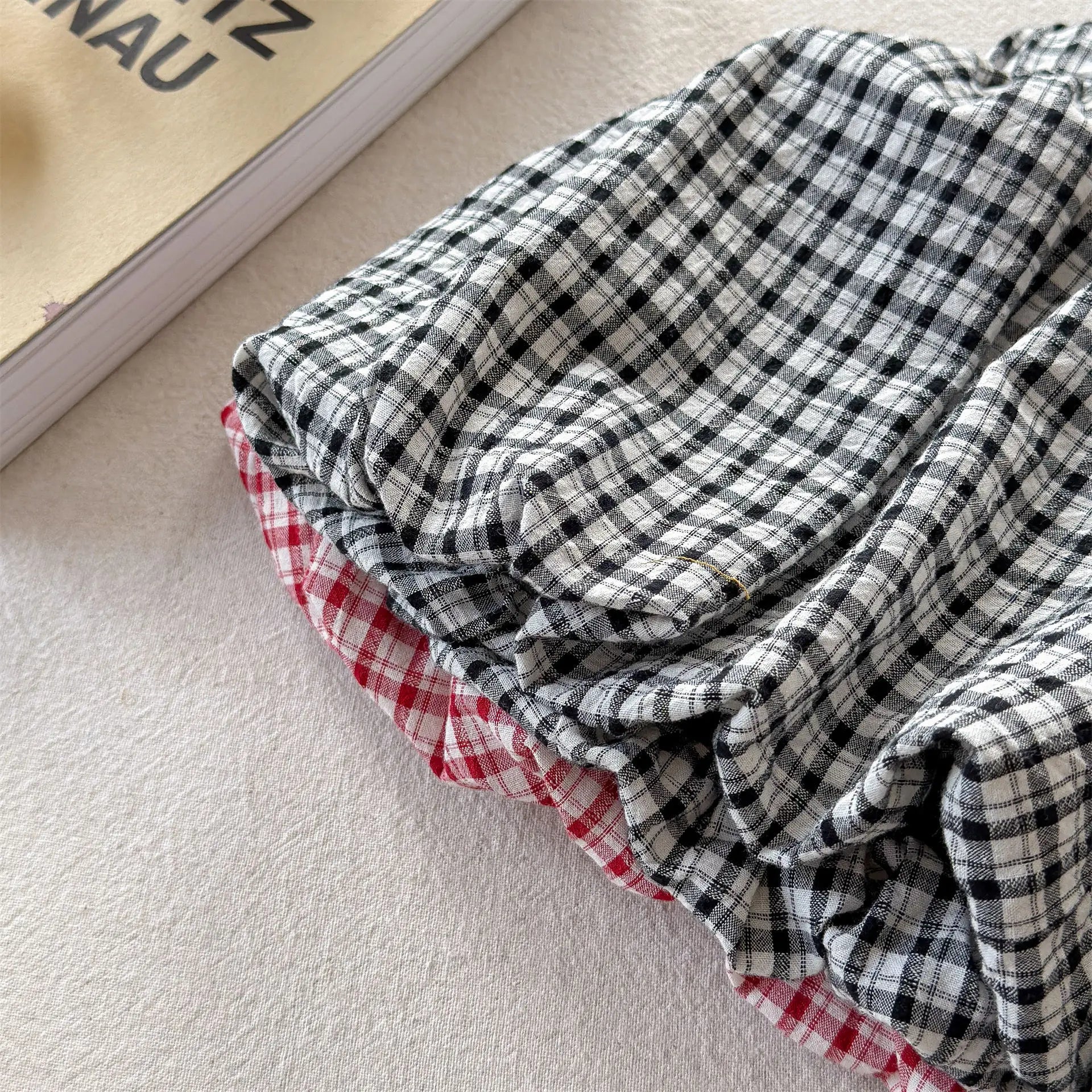 2026 Summer New Children Plaid Shorts Cotton Girls Cute Loose Culottes Kids Fashion Casual Shorts Toddler Clothes