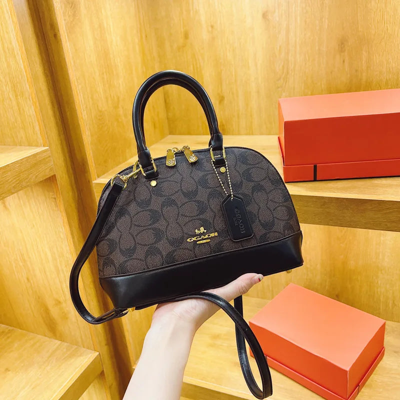 High-End Retro Printed Diaper Bag Luxury Leather Handbag For Women Vintage Classic Designer Paris Elegant Crossbody Shoulder Bag