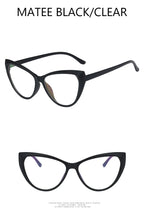 New Retro Cat Eye Glasses Frame Women Brand Vintage Trend Anti-blue Light Glasses Transparent Frame Myopia Eyeglasses
