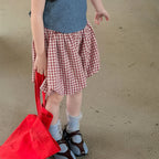 2026 Summer New Children Plaid Shorts Cotton Girls Cute Loose Culottes Kids Fashion Casual Shorts Toddler Clothes