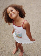 2025 KS Brand Summer Baby Girls Tassel Dresses T Shirts + Shorts Suits Sets Kids Clothes Girls Cotton Cherry Tank Dress Top 1-9Y