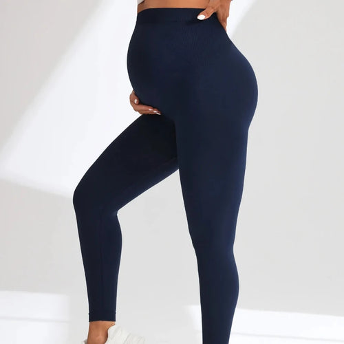 New Seamless Knited Yoga Pants High Waist Pregnancy Leggings Maternity Clothes for Pregnant Women Belly Support Body Long Pants