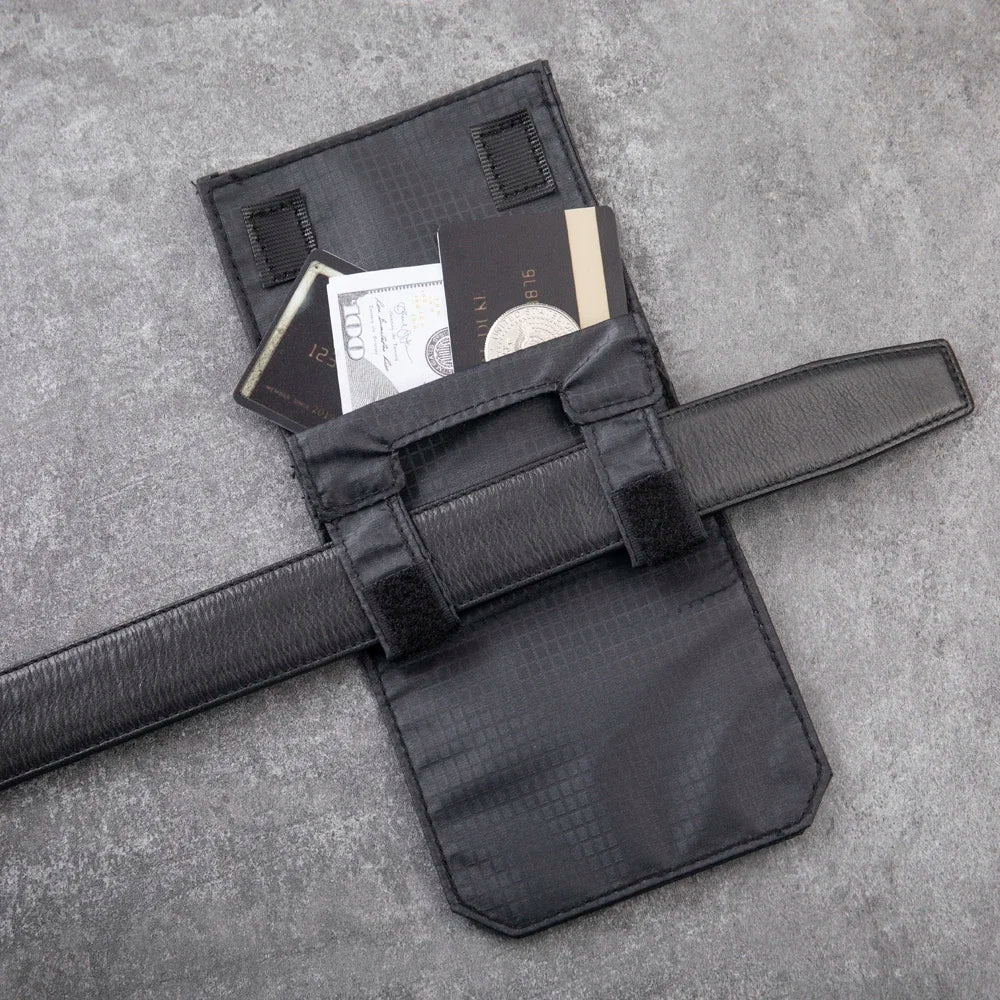 Anti-Theft RFID Blocking Travel Pouch Money Belt Bag for Women & Men Small Wallet for Credit Card ID Cash Passport