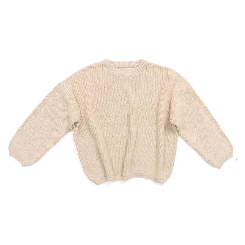 Autumn Newborn Baby Girl Boy Knitted Long Sleeve Warm Sweater Winter Candy Colors Loose Pullover Casual Tops Kids Clothes 3M-5Y