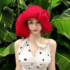 Sunshade Hat, Summer Fashion, Foldable, Face Covering, Sunscreen Bow, Outdoor Versatile Sun hat, Fisherman Hat