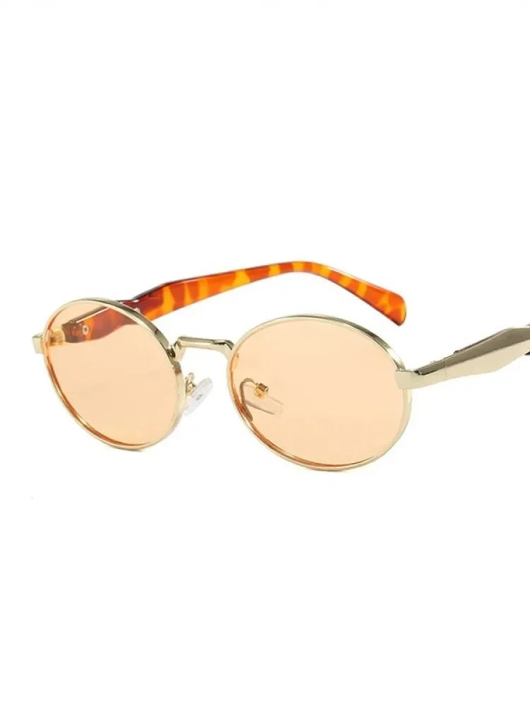 Retro Round Metal Sunglasses Women Glasses New Fashion Leopard Sun Glasses Trendy Brand Designer Eyewear Female Male UV400