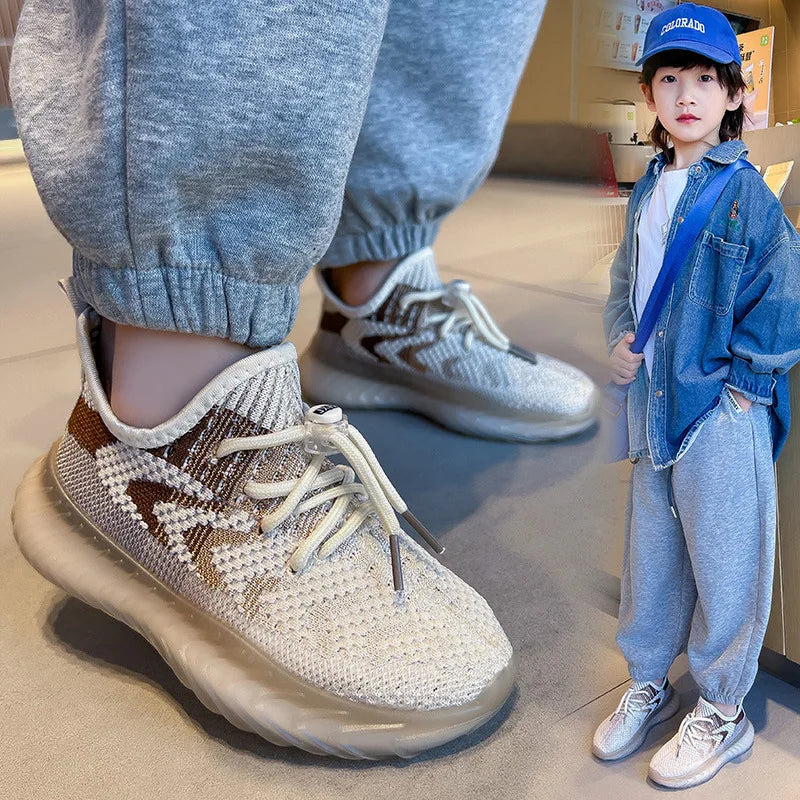 2026 Kids Sneakers Breathable Mesh Casual Soft Sole Running Shoes For Boys Girls Spring Summer