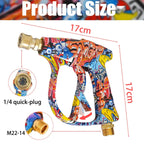Graffiti Design High-Pressure Foam Gun Set - Multi-Brand Fit