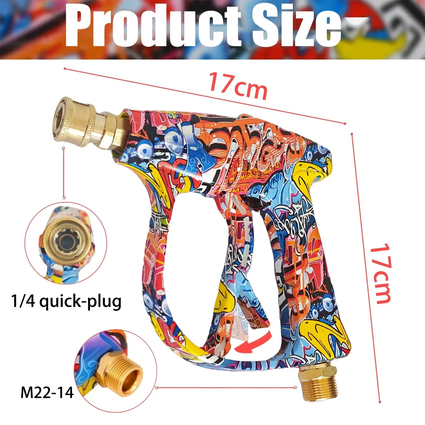 Graffiti Design High-Pressure Foam Gun Set - Multi-Brand Fit
