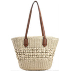 Large Capacity  Women's Shoulder Bag Basket Straw Bag For Women Summer Beach Vacation Handbag Tote Bag Travel Beach Bag
