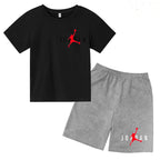 Children's Summer Sports Clothing T-shirts, Short Sleeves and Shorts for Boys and Girls Sports Outfits for Children Aged 3 to 13
