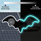 Bat-shaped Universal Solar Power Atmosphere Light Dynamic Gradient LED Fit Car Interior Ambient Light Decoration Accessory RGB