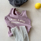 2026 Summer New Children Sleeveless T Shirts Cotton Boys Girls Letter Print Loose Vest Baby Thin Casual Tops Kids Clothes