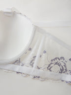 Daily Wide Strap Plus Size Women Bra Lace & Embroidery Push up Bra Comfort Thin Cup Underwire Support Lingerie Bra