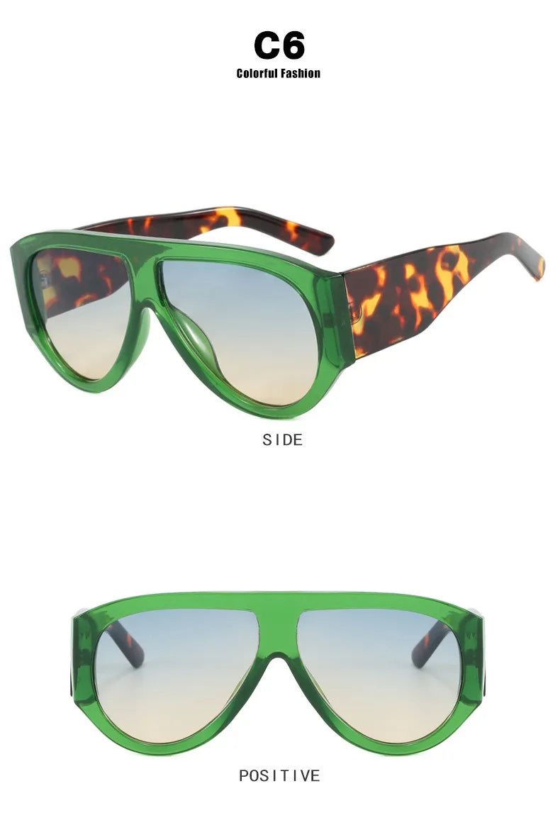 Fashion Oversized Hip Hop Sunglasses Men Women Shades Brand Designer Sun Glasses Trend Male Punk Eyewear Female UV400
