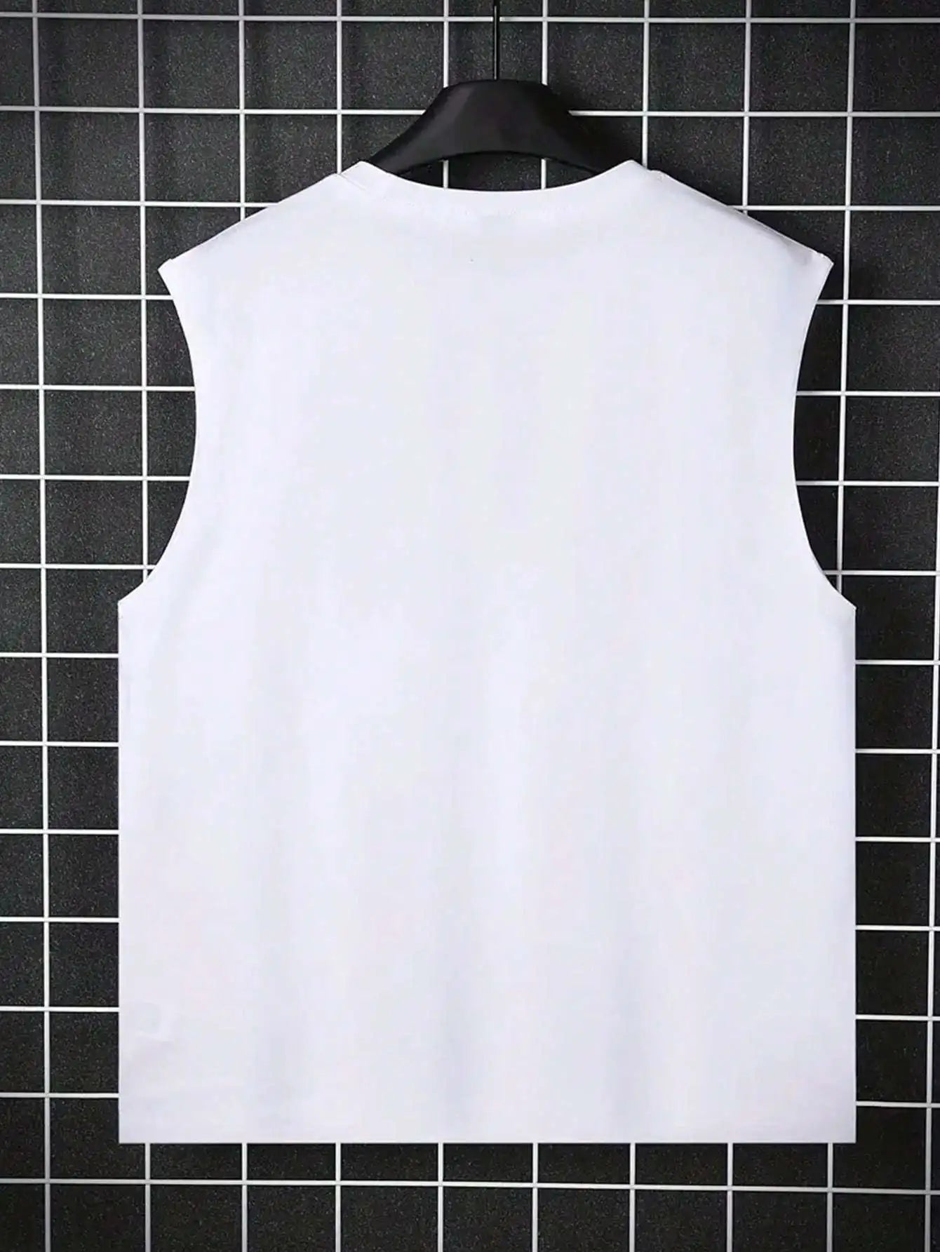Men's summer casual sports loose wild west bull head pattern print comfortable and breathable round neck sleeveless vest
