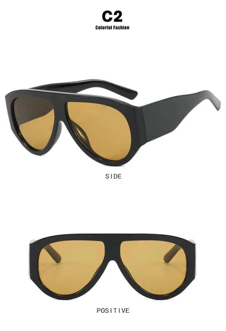 Fashion Oversized Hip Hop Sunglasses Men Women Shades Brand Designer Sun Glasses Trend Male Punk Eyewear Female UV400