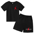 Children's Summer Sports Clothing T-shirts, Short Sleeves and Shorts for Boys and Girls Sports Outfits for Children Aged 3 to 13